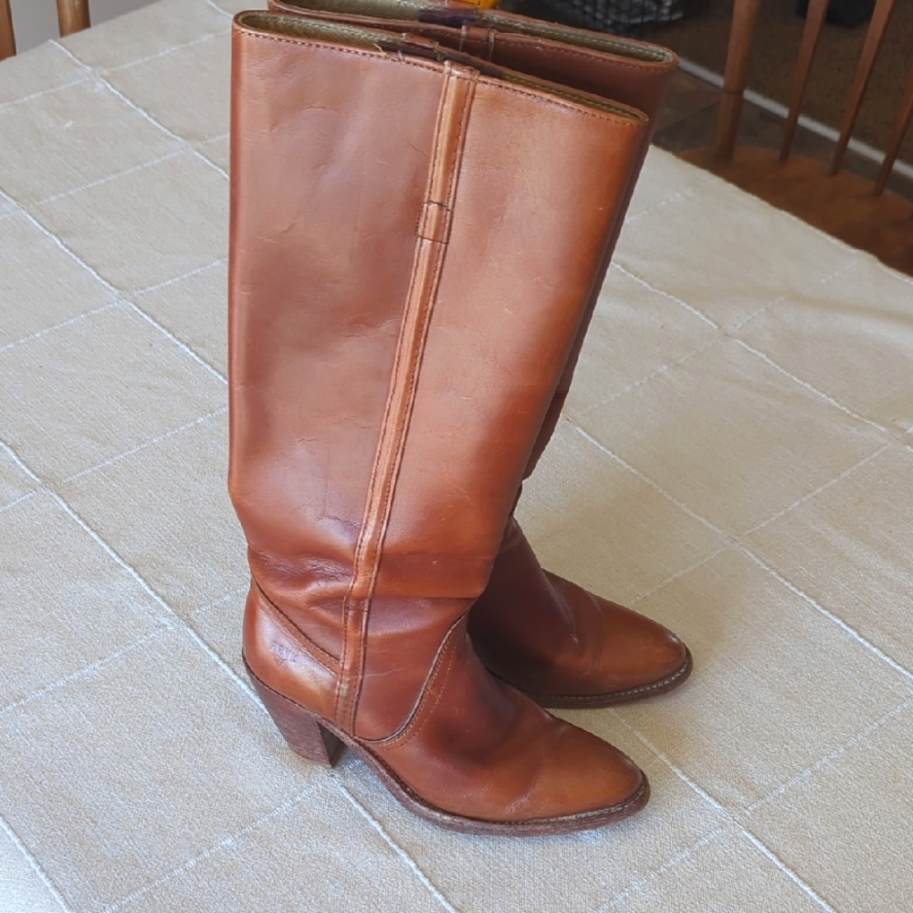 Vintage Frye Leather Boots Size 7.5B